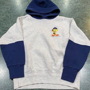 Vintage 1996 Tweety Bird Hoodie YOUTH Size Large